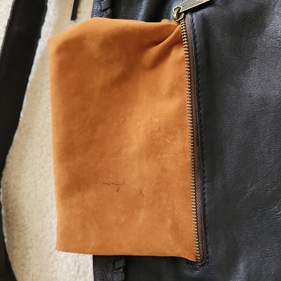 PATRICIA NASH Navy Blue Leather Fringe Shoulder Bag - Picture 8 of 16